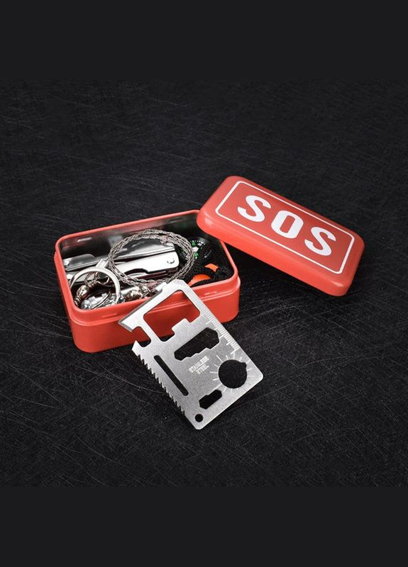 Набір для виживання SOS 6 у 1 в металевій коробці Grand Way (370770579)