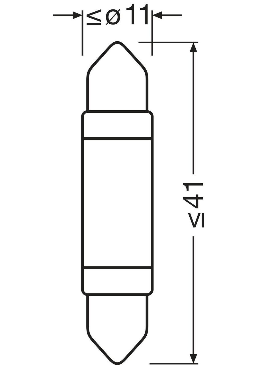 Автолампа светодиодная C5W LED 12V 0.6W 6000K 41MM SV8.5-8 / LEDRIVING® SL / COOL WHITE - ХОЛОДНЫЙ белый свет Alfa (354333802)