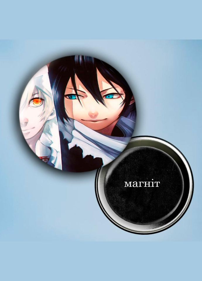 Фотомагнит (магнит на холодильник) Аниме Бехатний Бог #0002 56 мм черный No Brand (309158737)