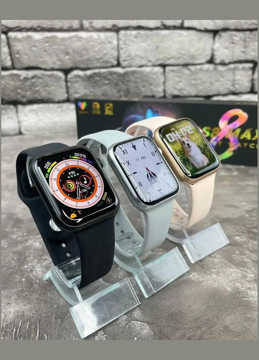 Смарт годинник 8 серії Smart Watch GS8 Мах 45mm українське меню з функцією дзвінка безрамковий дисплей Чорний Ramindong (382516198)