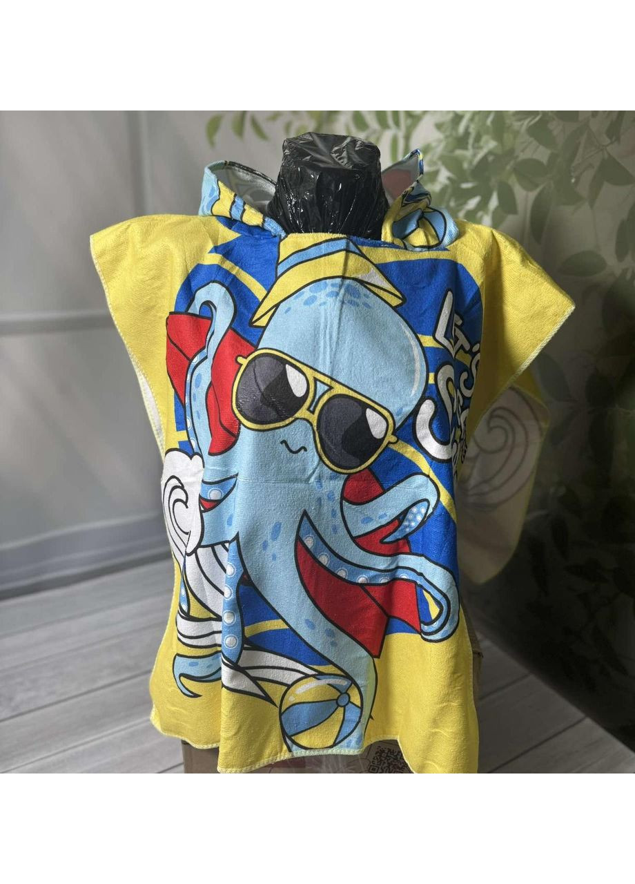 Дитяче пляжне пончо Восьминіг Colorful комбінований