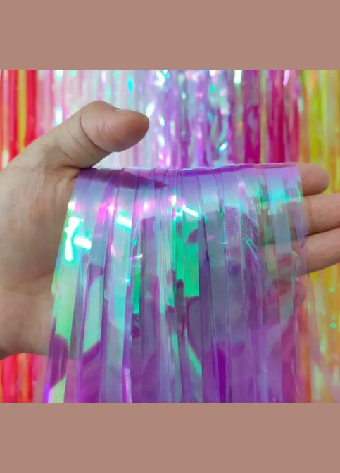 Дождик для фотозоны 1 м на 1 м перламутрово-фиолетовый Jannet Дощик (316318059)