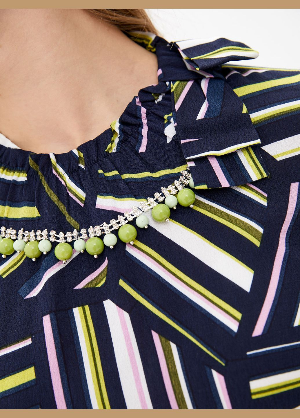 Комбінована принтована блуза - ua54 / eu48 Iren Klairie