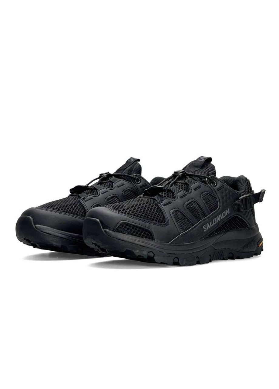 Черные демисезонные кроссовки мужские salomon No Brand Tech Amphib 5 All Black