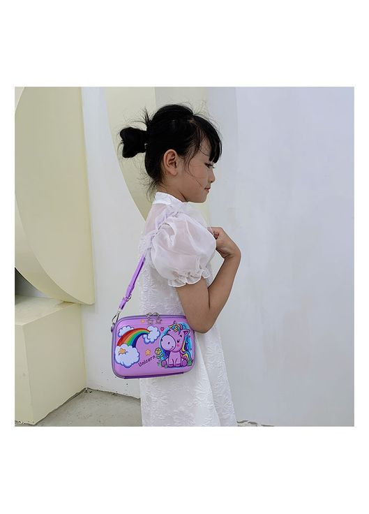 Детская сумочка для девочки Единорог Unicorn Фиолетовая с радугой PRC (264913970)
