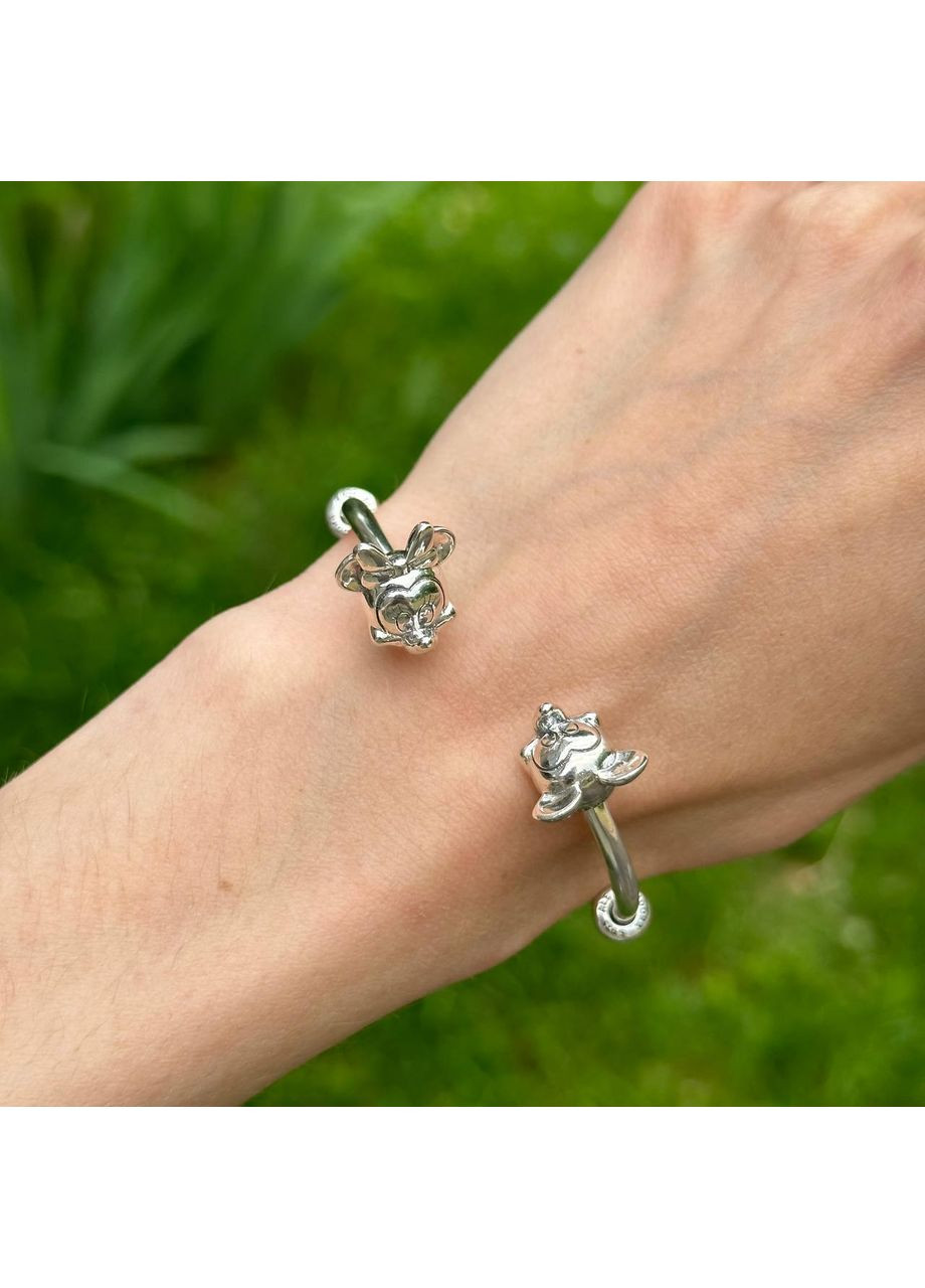 Срібний браслет-бангл відкритий Пандора "Міккі і Мінні" 597494 Kabluchka (355344769)