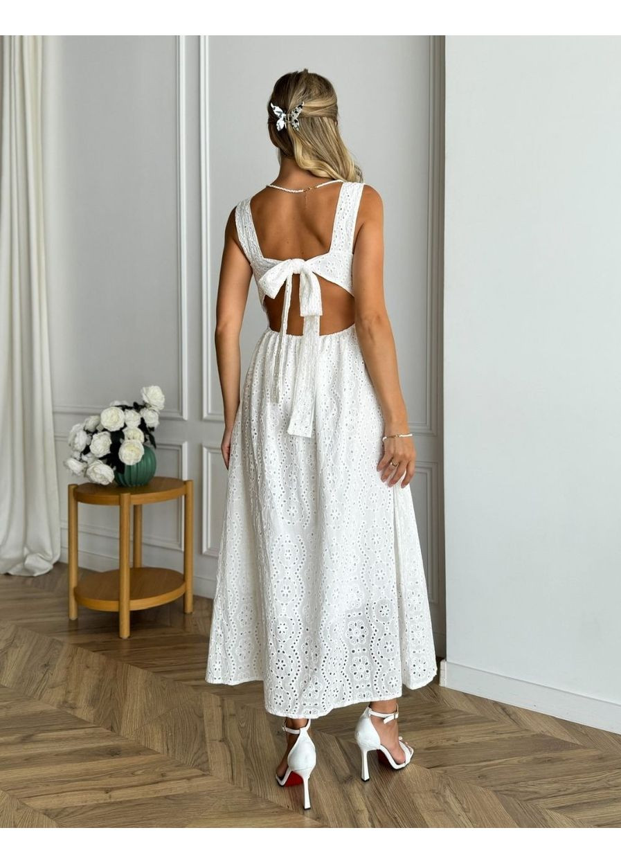 Білий сарафан з відкритою спиною 111749 No Brand