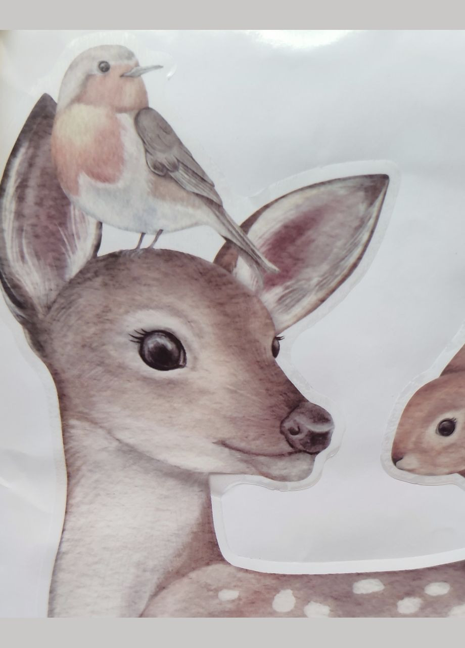 Виниловые наклейки на стену Олененок заяц белка (лист 30 х 39 см) Б41 No Brand (302678833)