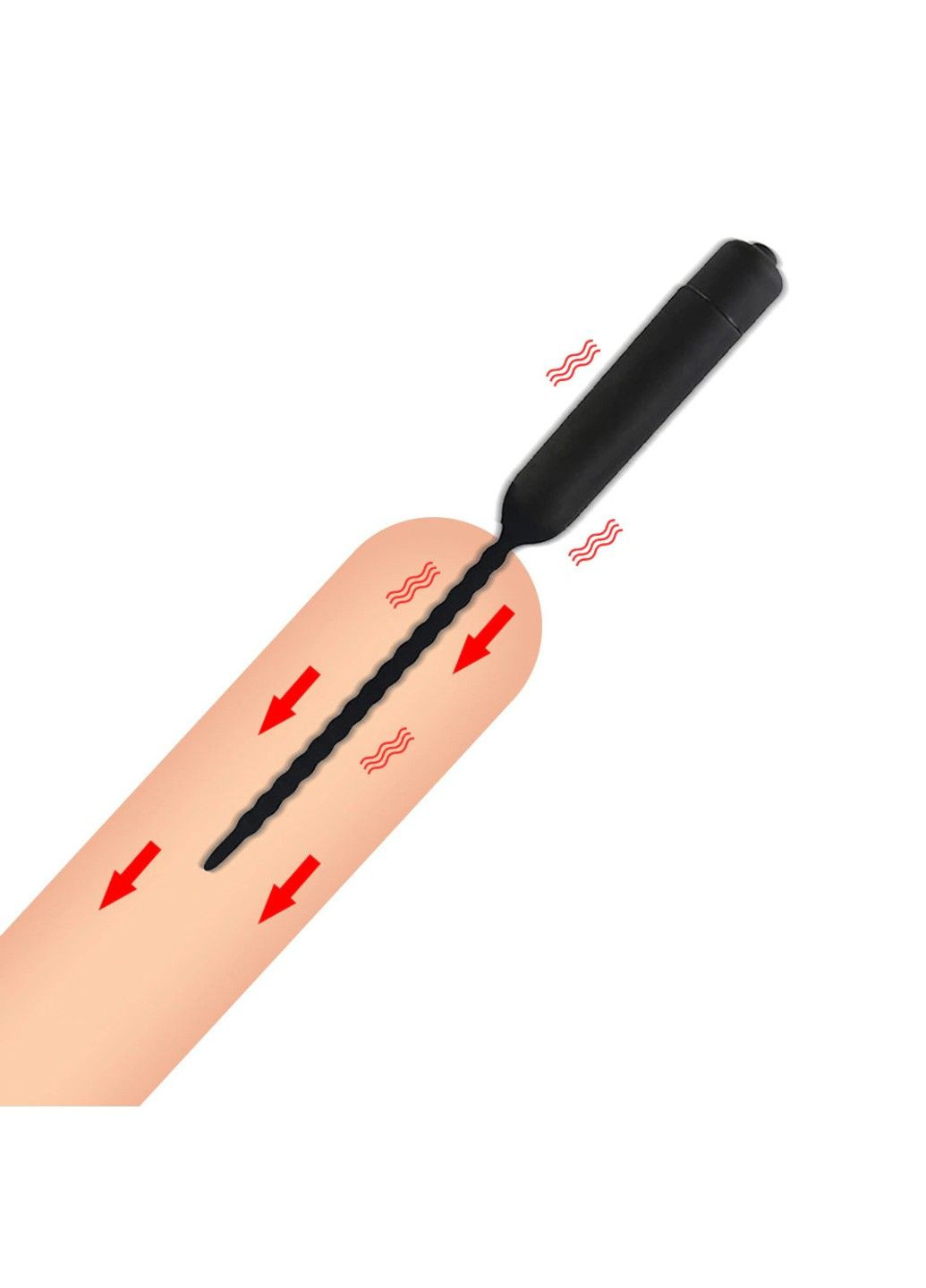 Силіконовий уретра-катетер з вібрацією (10 режимів) 110*6 мм We Love (284279383)