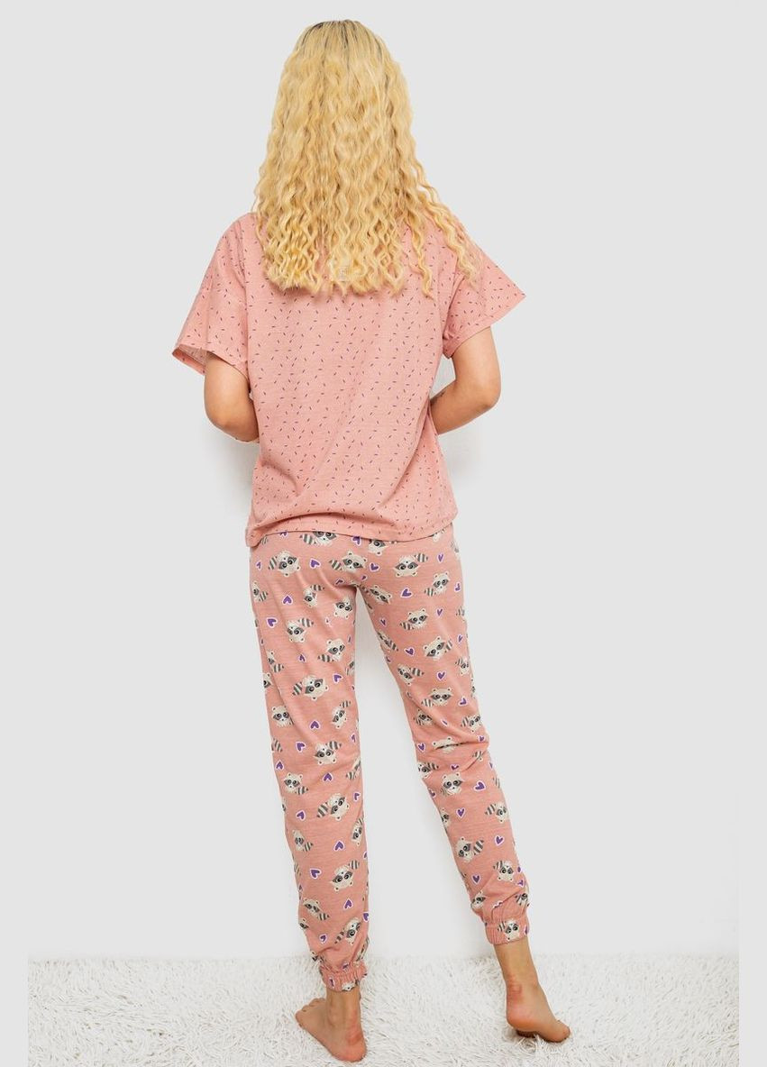 Пудровая пижама женская с принтом LINDROS 243R15249