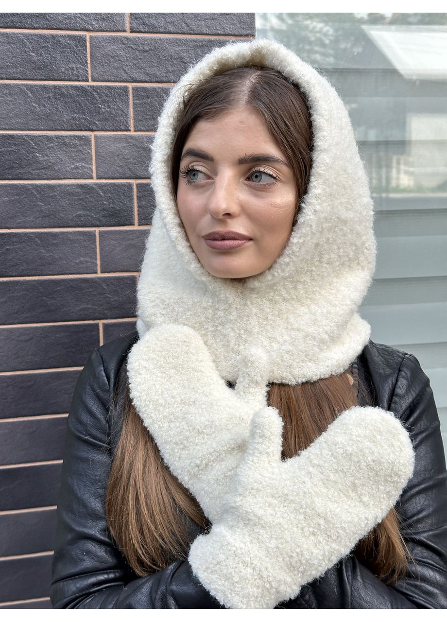 Букльовані жіночі рукавиці чорні Odyssey (365811859)