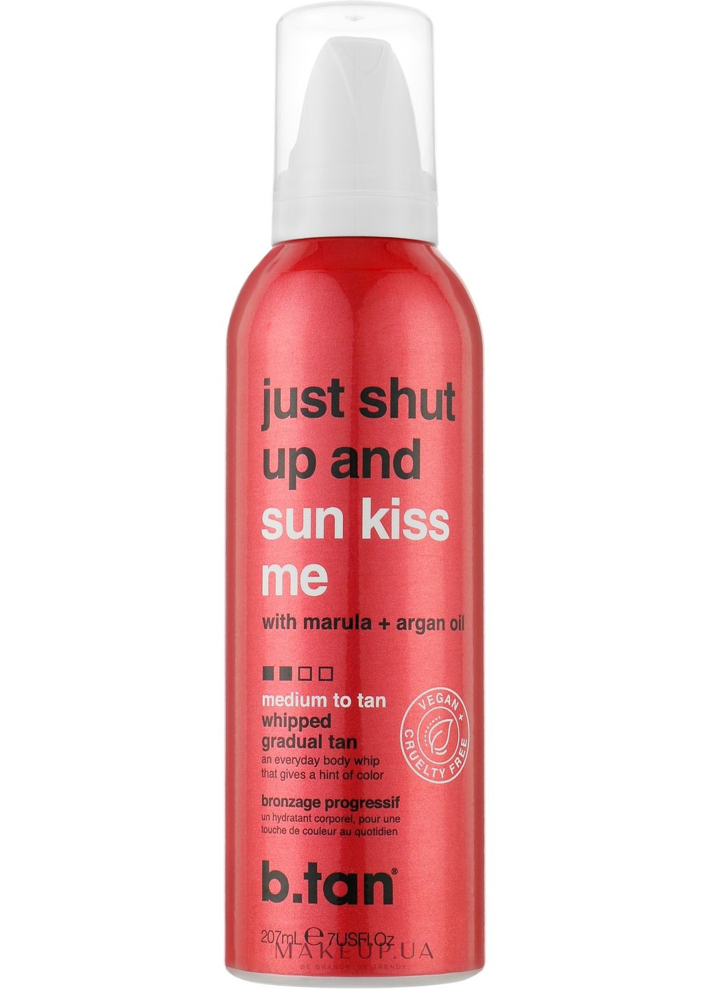 Сливки для автозагара "Just Shut Up And Sun Kiss Me" Medium To Tan 207ml b.tan (368665233)