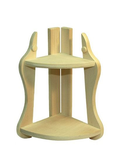 Угловая настенная полка из дерева Нейба бланже (УНП-001901) No Brand (328081858)