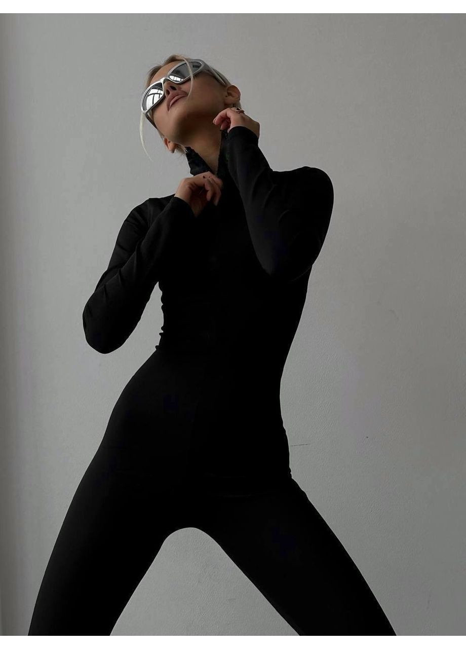 Комбинезон N.Family однотонный чёрный кэжуал