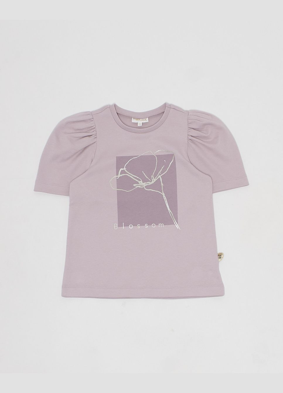 Бузкова футболка,бузковий з принтом, Pomp de Lux