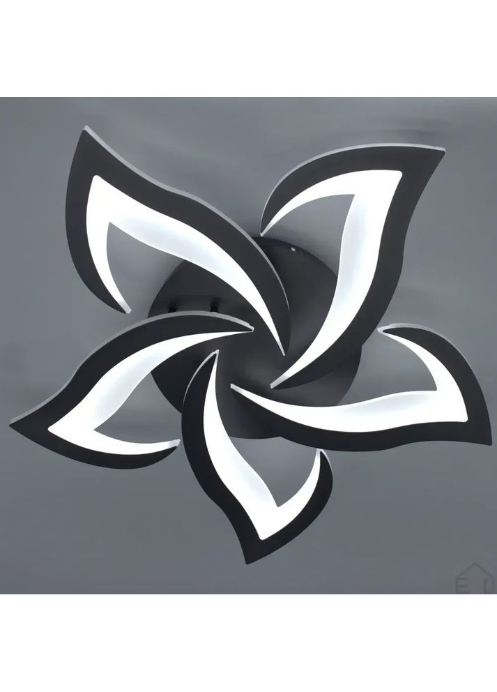 Управляемая светодиодная люстра ELLA 50 Вт 5F 600x95 мм Черная ESLLSE (365651654)