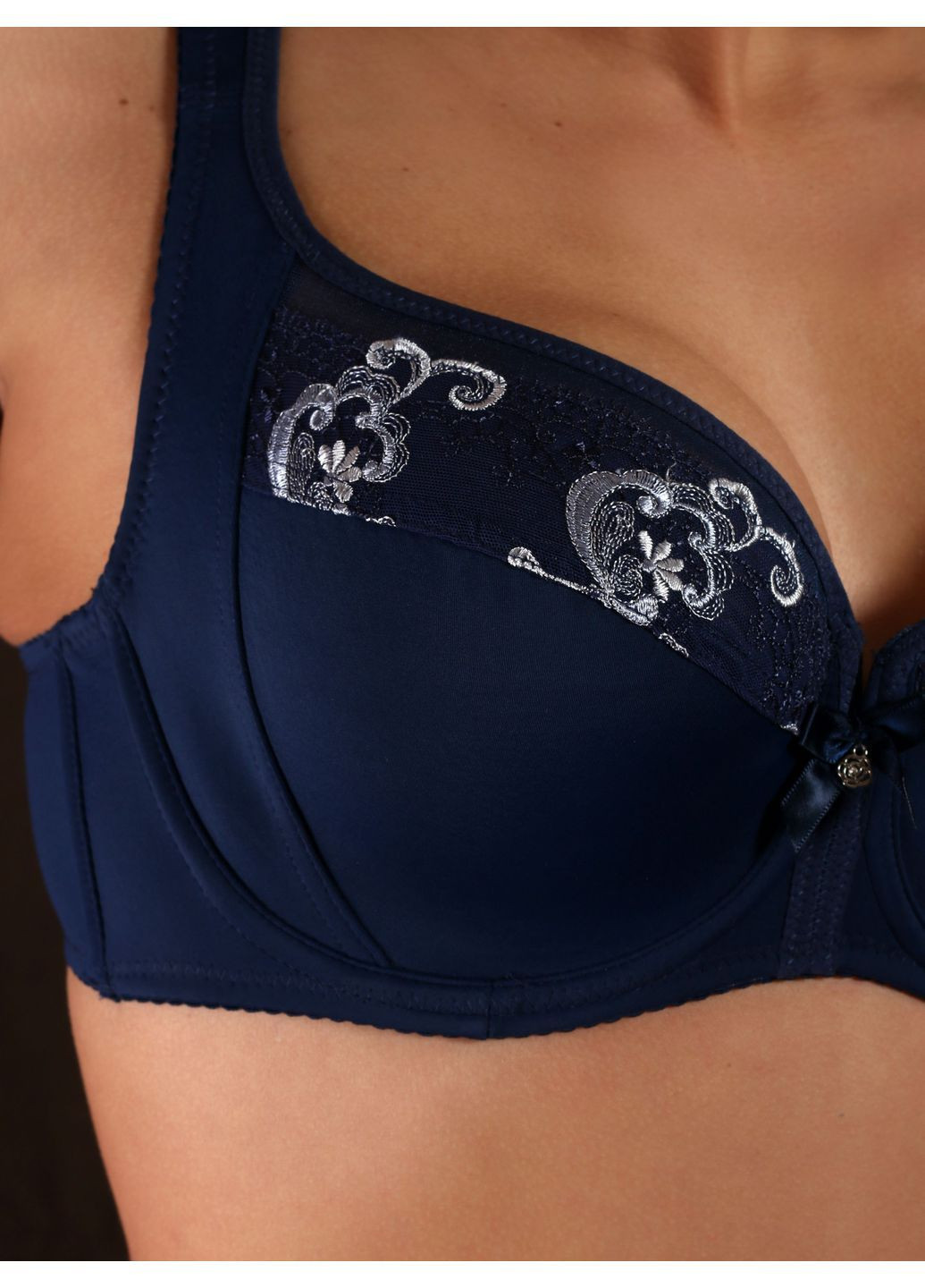 Синій бюстгальтер 5073 d Finikin з кісточками нейлон, еластан