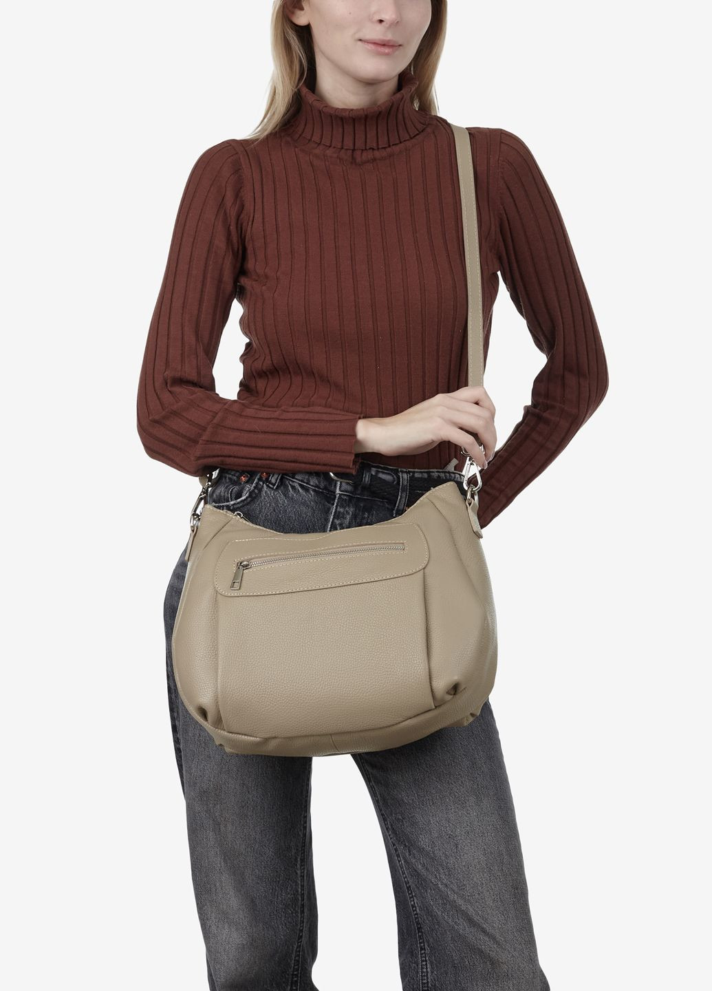 Сумка жіноча шкіряна крос-боді на плече середня Сrossbody Regina Notte (318823621)