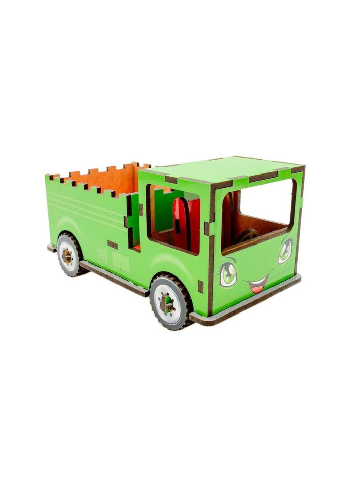 Дитячий дерев'яний 3D конструктор "Вантажівка" Puz-00929, 37 деталей PuzzleOK (327320638)