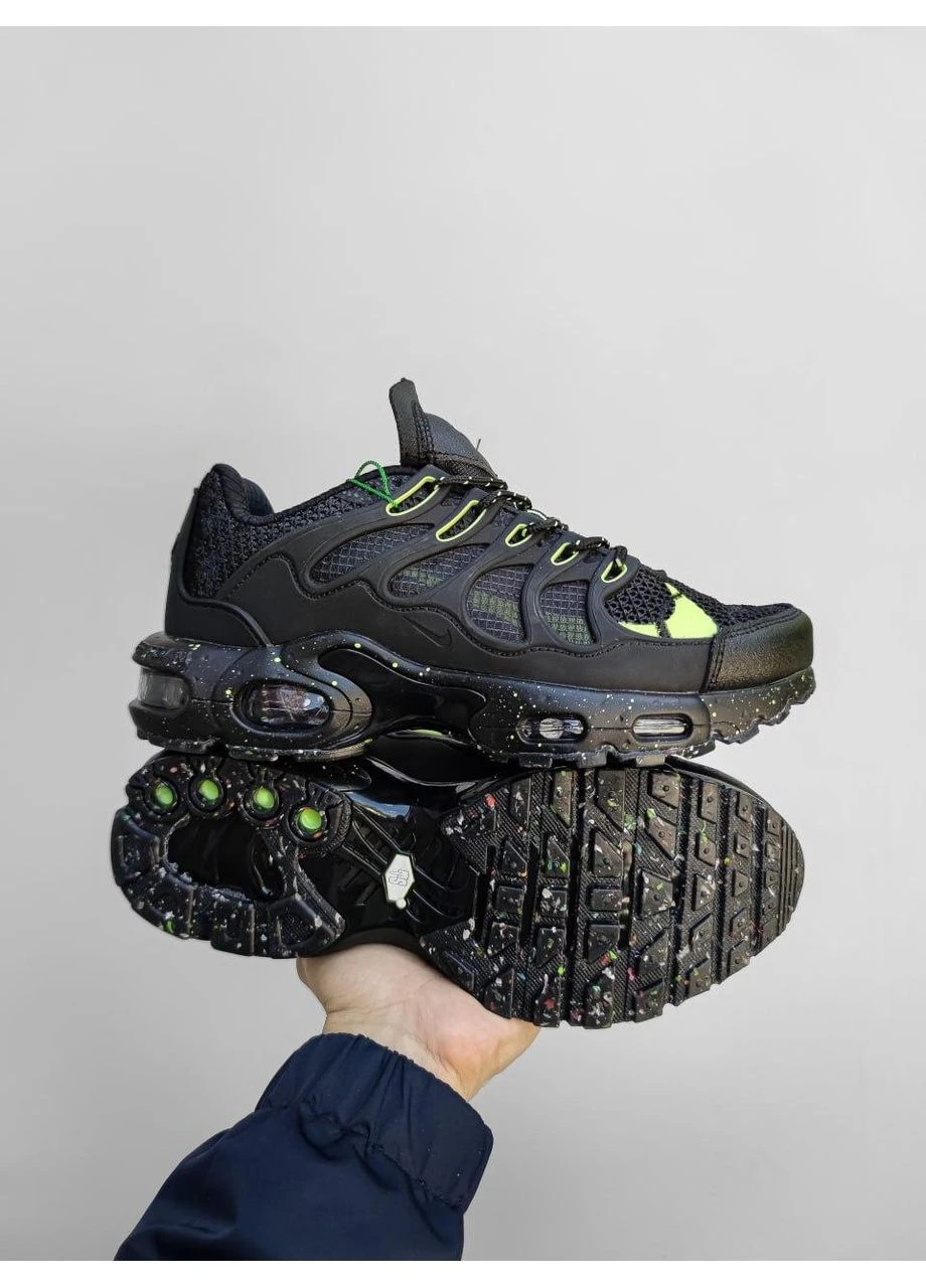 КРОСІВКИ ЖІНОЧІ NIKE AIR TN TERRASCAPE BLACK/GREEN НАЙК АІР МАКС ТН ПЛЮС ЧОРНІ No Brand чорні демісезони (391951384)