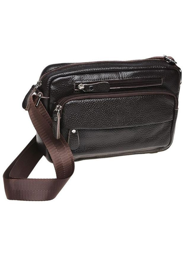 Сумка мужская кожаная планшет через плечо для документов и для телефона маленькая Коричневый 43136 Keizer (367164761)