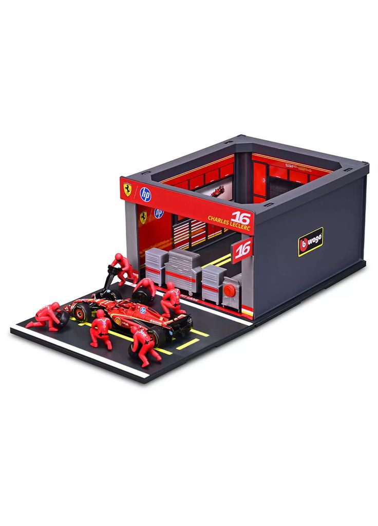 Игровой набор Pit Pass Ferrari SF-24 1:43 (18-36862 (#16)) Bburago (369905234)