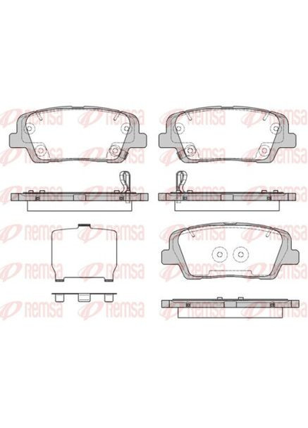 Колодки тормозные дисковые задние HYUNDAI SANTA FE III 2.0-2.4CRDI 2015- 1274.09 Remsa (361637259)