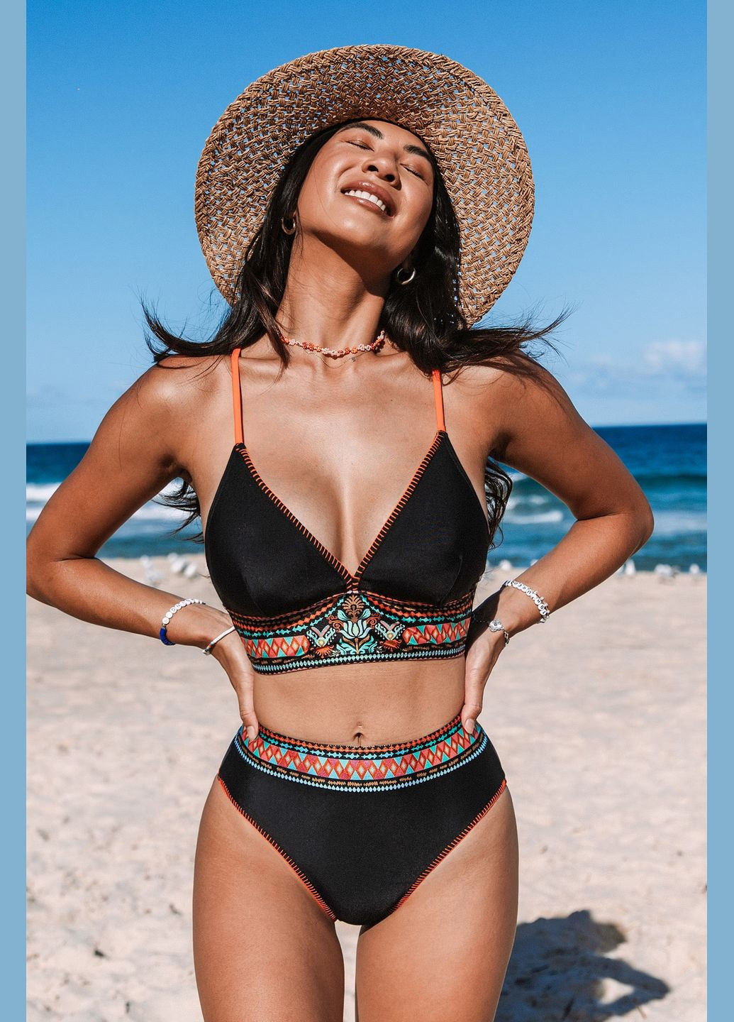 Чорний літній купальник CUPSHE