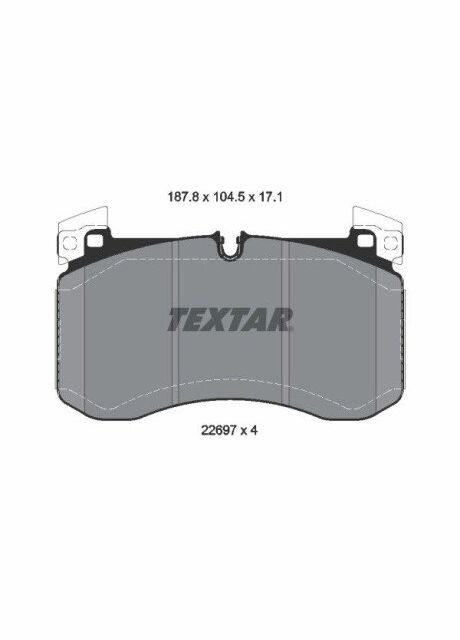 Комплект гальмівних колодок 2269701 No Brand (354761131)