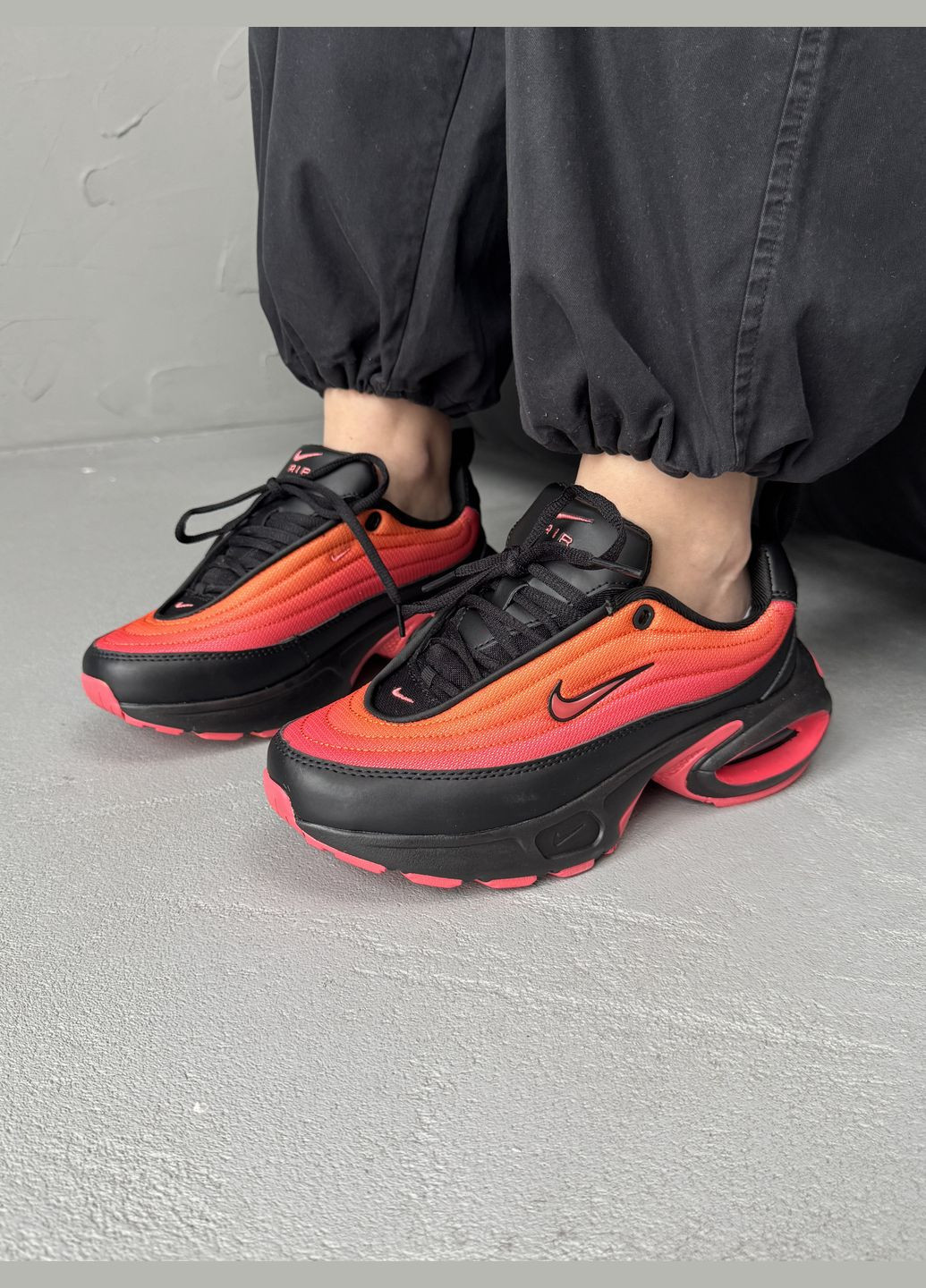 Червоні Осінні кросівки чоловічі і жіночі nike air max portal red black | найк аір макс портал червоні чорні No Brand