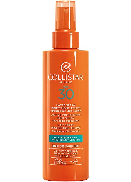 Сонцезахисний спрей SPF30 Sun Care Active Protection Milk Spray Ultra-Rapid Application SPF30 200ml (1072556-137759) Collistar (368657092)