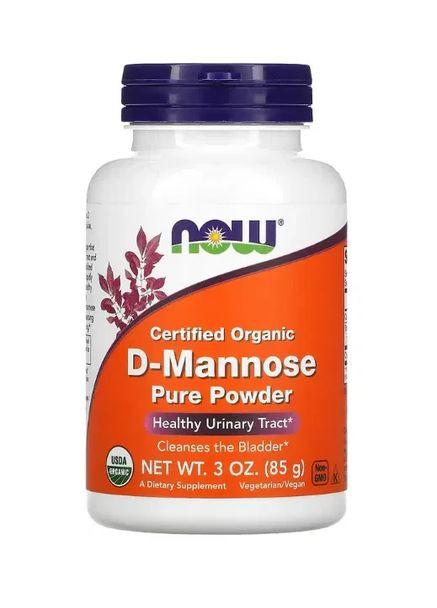 Чистий порошок D-маноза "D-Mannose Pure Powder", для сечовивідних шляхів, 85 г Now Foods (361117291)