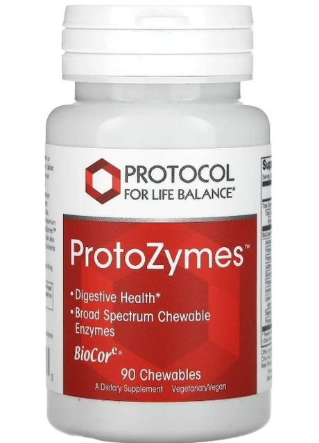 Пищеварительные ферменты ProtoZymes 90 жев таб Protocol for Life Balance (357342782)