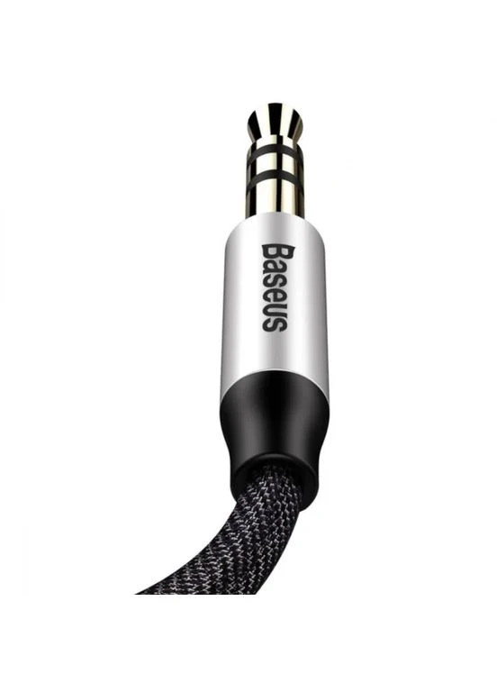 Аудиокабель 3.5 мм Male-Male Baseus Yiven 1.5 м нейлоновая оплетка Silver-Black No Brand (402844162)