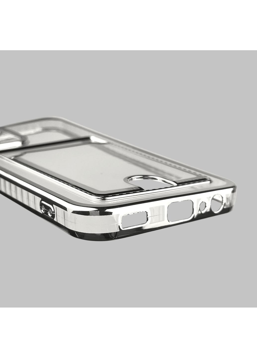 Чехол для Galaxy M15 (SM-M156) с серебряной окантовкой с карманом для карт на самсунг м15 серебряный Samsung (366018967)