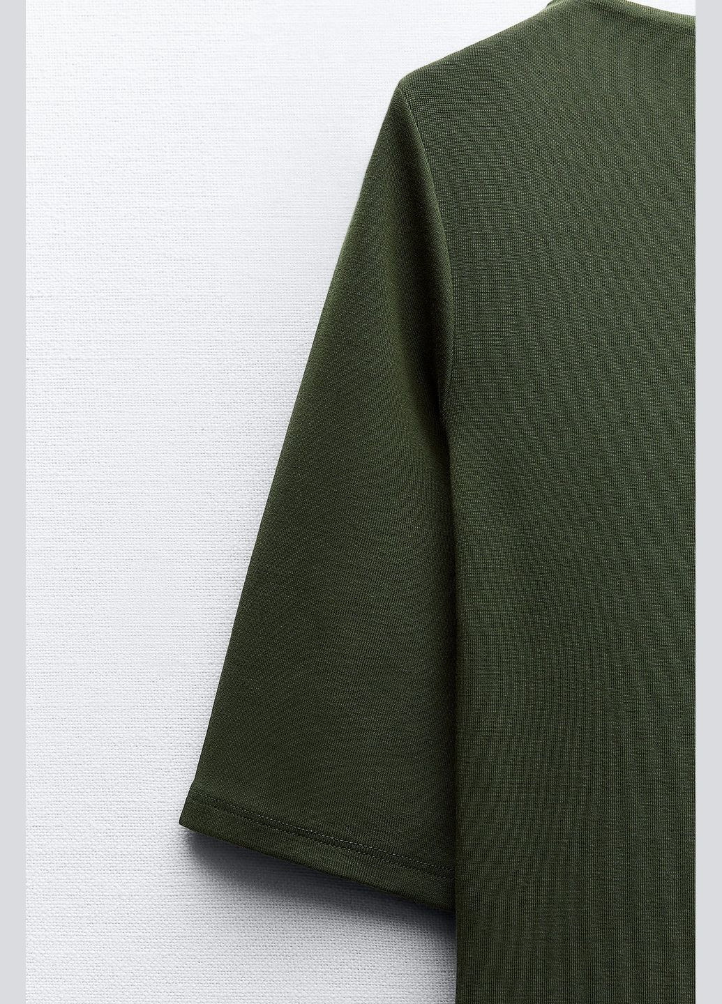 Темно-зеленое повседневный платье Zara однотонное