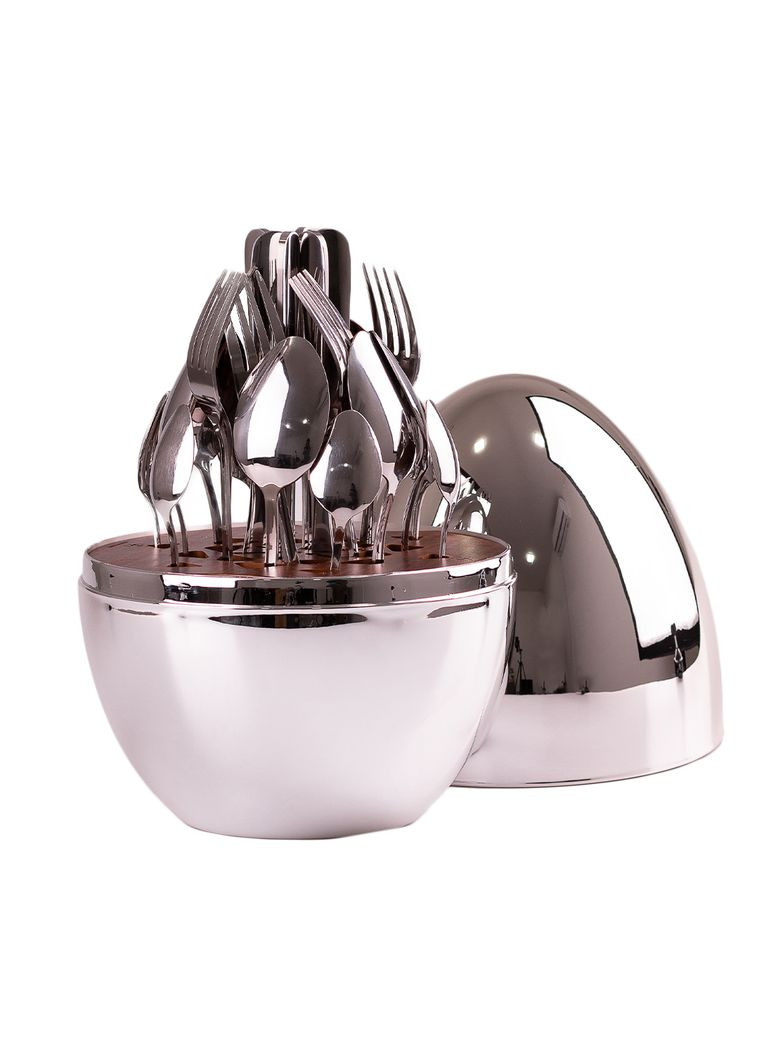 Набор столовых приборов из нержавеющей стали 24 штук, серебро TS Kitchen (322289304)