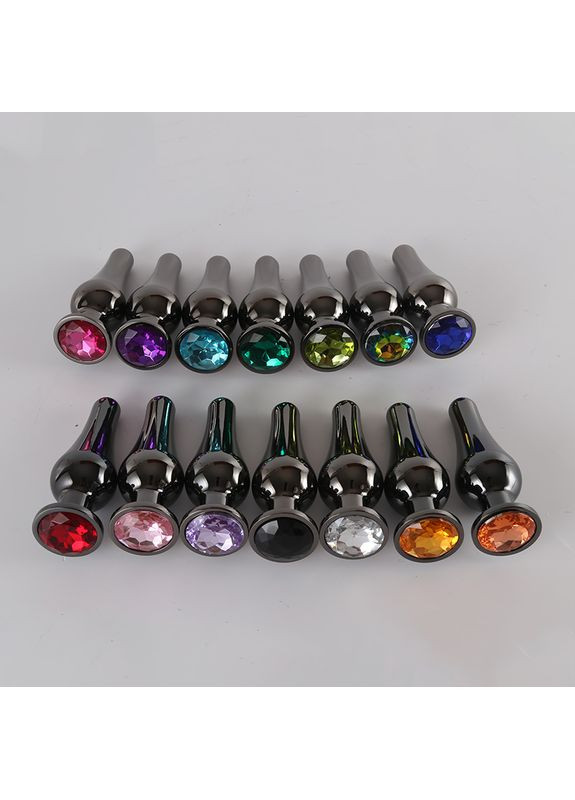 Анальная пробка металл черная уточка L size + мешочек Focus (370203098)