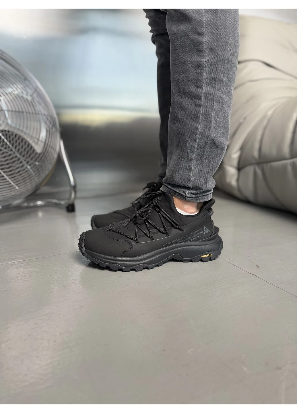 Черные демисезонные кроссовки мужские nike air terra antarktik black найк терра антарктик черные No Brand