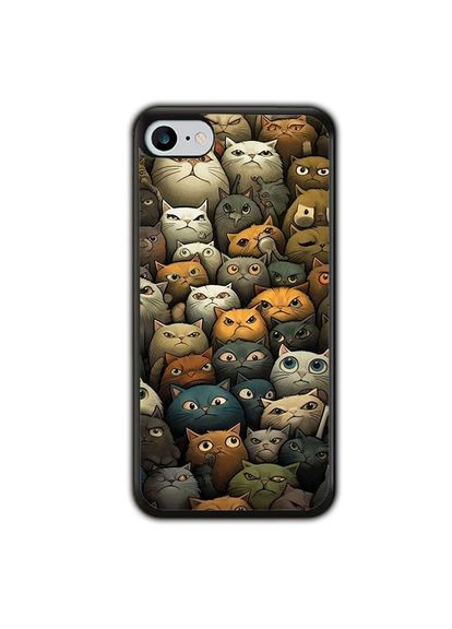 Чехол для Apple Iphone 8 Котики Черный No Brand (302084755)