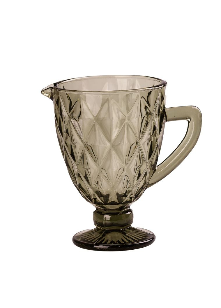 Кувшин для напитков 1 л фигурный граненный из толстого стекла, TS Kitchen (328440838)