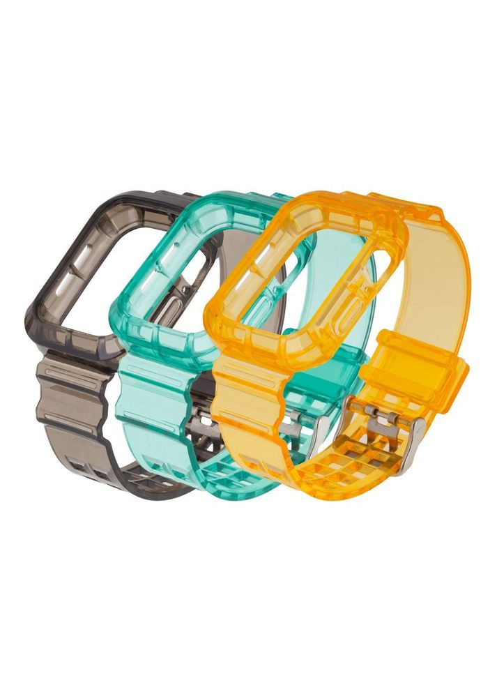 Силиконовый ремешок для Apple Watch 40mm 41 mm / ремешки на Эпл вотч силикон прозрачный 40мм 41мм Neon (334297488)