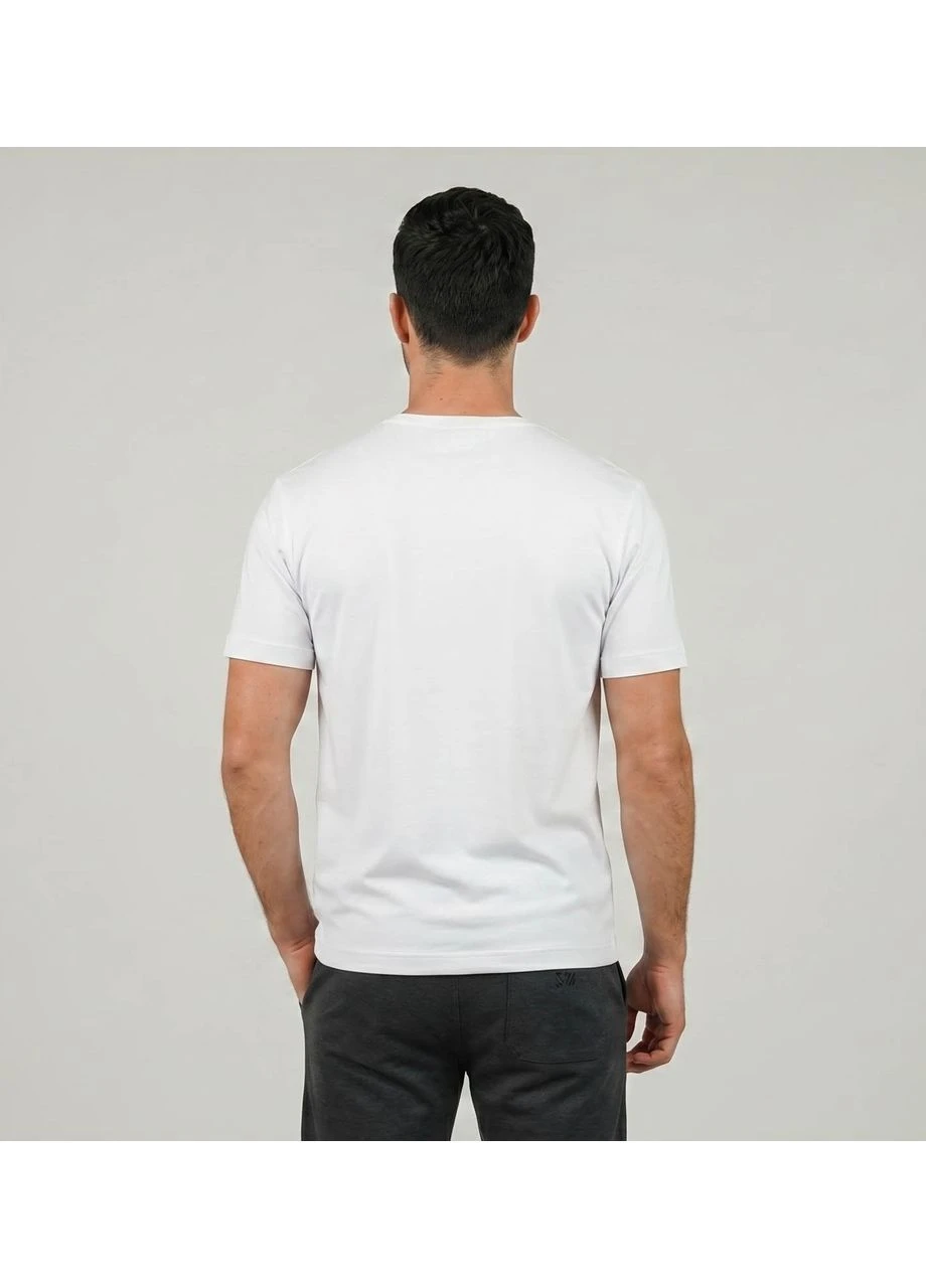 Біла футболка біла чоловіча бавовняна з коротким рукавом (26565) 4xl No Brand