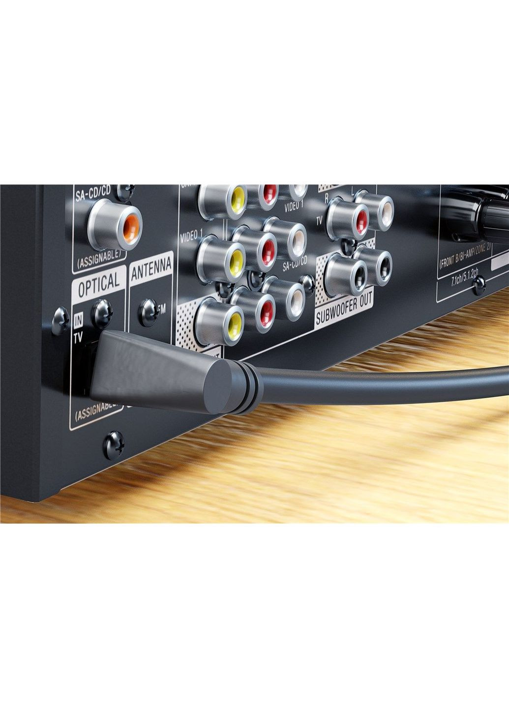 Кабель аудио оптический Toslink 1.0m 90° D=4.0mm Optical Fiber Goobay (369645552)