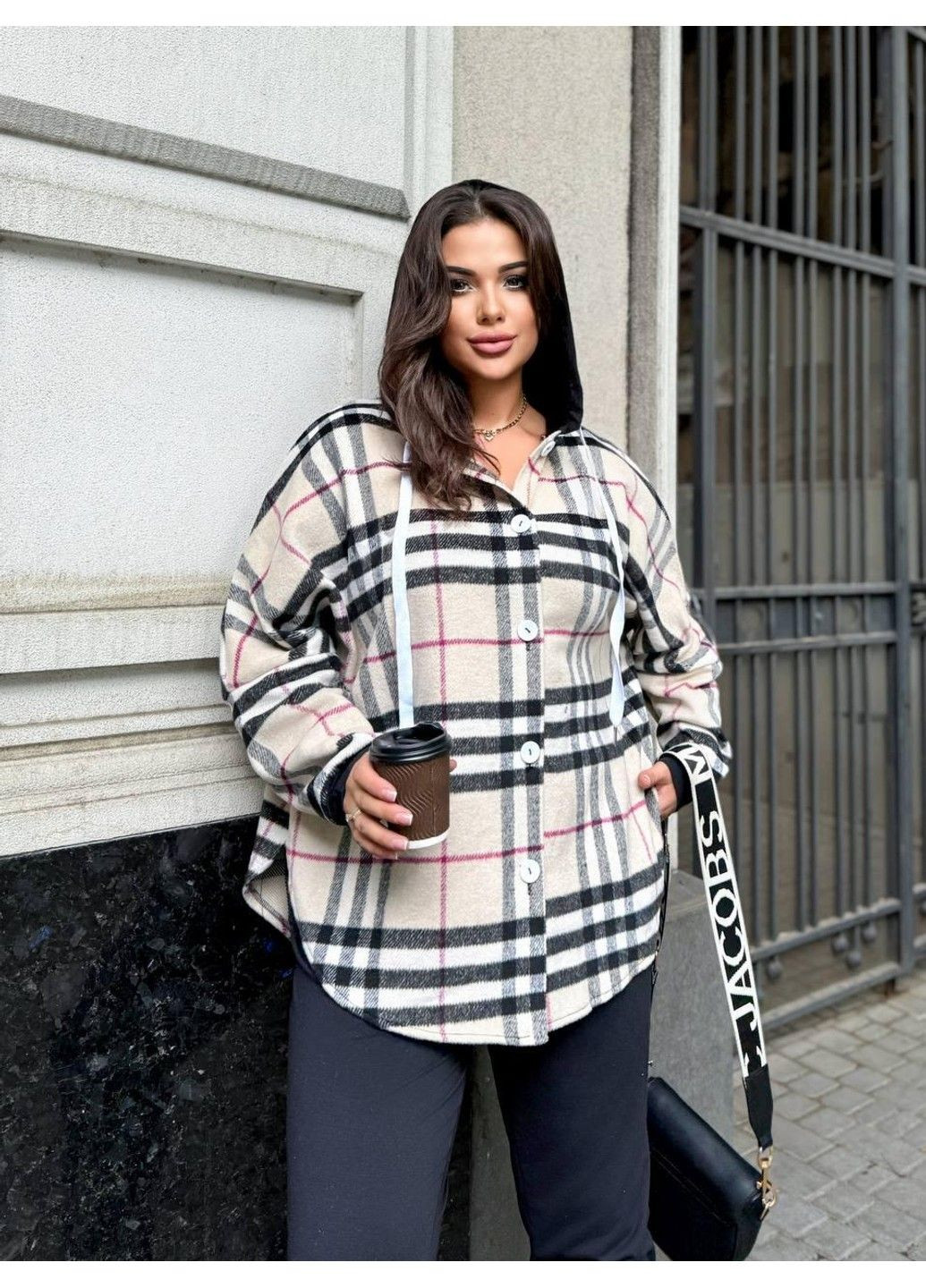 Кашеміровий костюм, осінній спортивний костюм з картатою сорочкою, мод БЛК-1249 No Brand (360983580)