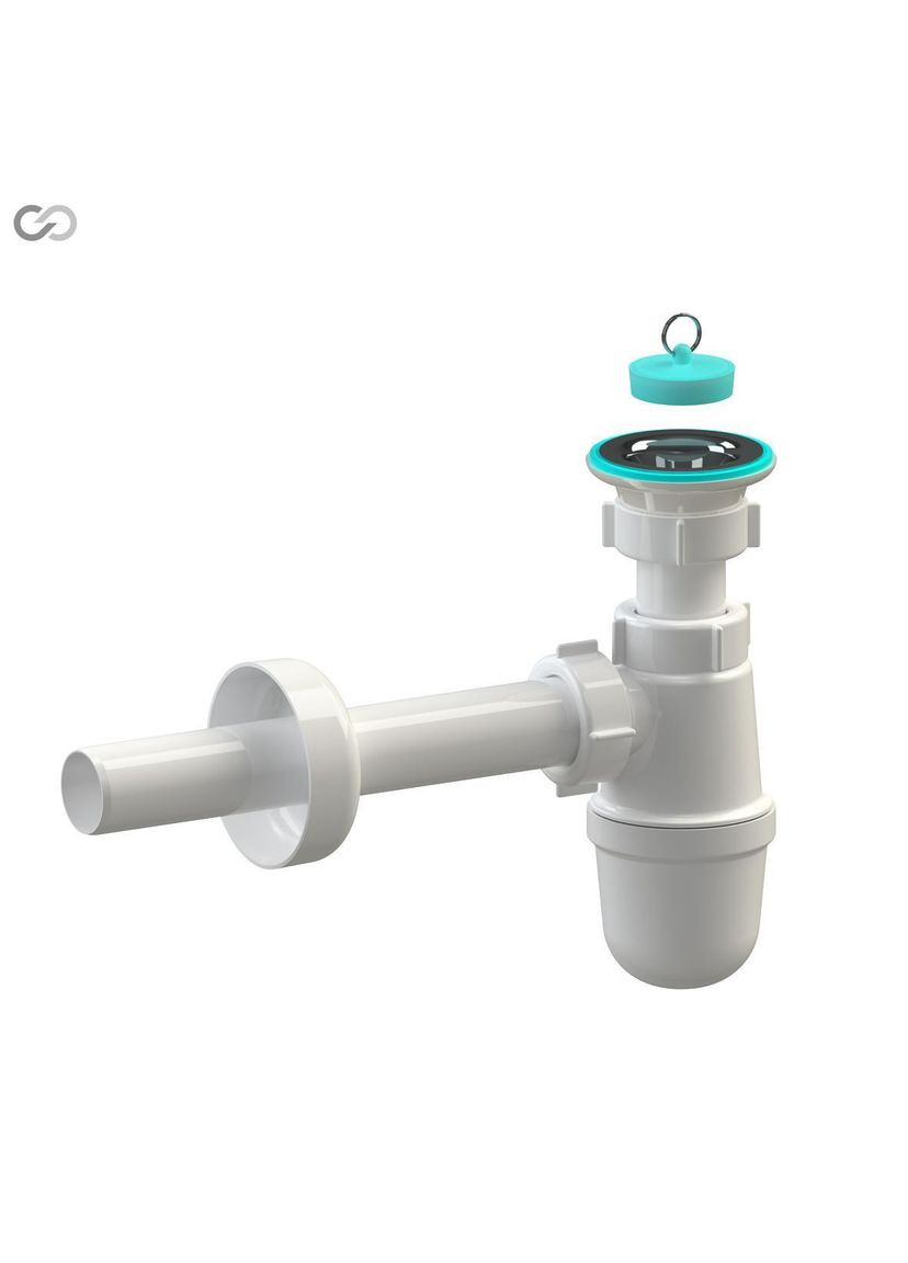 Сифон Т0405 для умывальника с декоративной розеткой SoloPlast (340286035)