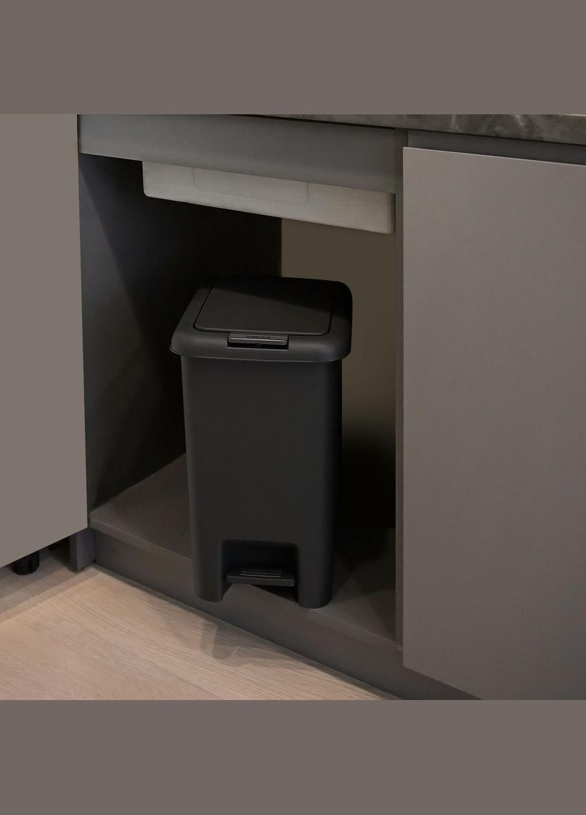 Відро для сміття з кришкою та педаллю BIN-01 10L ANTHRACITE MVM (317254070)