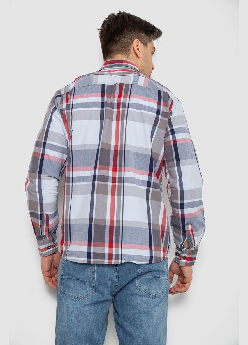 Сорочка чоловіча в клітинку, колір синій, 214R0746 Ager (342105783)