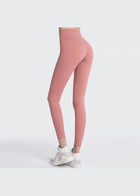 Темно-бежевые демисезонные женские леггинсы для йоги с высокой талией MINIZEBRA