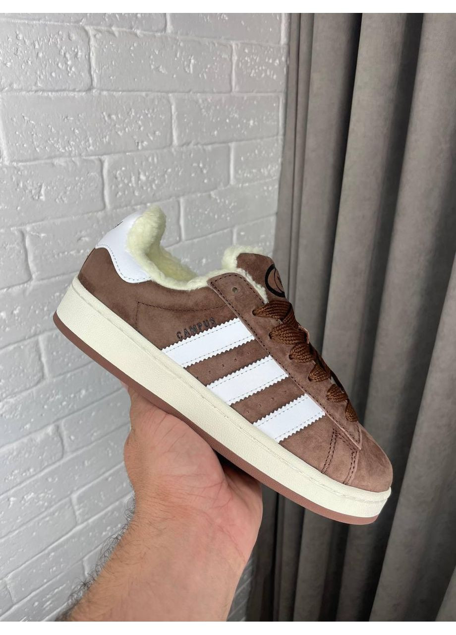 Білі Зимовий кросівки чоловічі adidas campus 00s brown fur адідас кампус No Brand